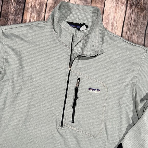 VTG Patagonia Regulator R1 Flash Pullover XL Grey USA Made Baselayer 40100 READ - Picture 2 of 12